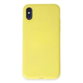Apple İphone X Kılıf First Silikon - Sarı thumbnail 1