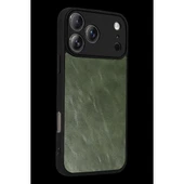 Apple İphone 17 Pro Max Aras Deri Kapak - Yeşil thumbnail 3