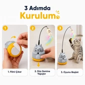 Kedi Şekilli Dönen Peluş Balıklı Olta Oyuncağı thumbnail 2