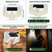 100 LED Solar Hareket Sensörlü Dış Mekan Bahçe Lambası 1 Adet thumbnail 5