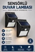 Solar Sensörlü Duvar Lambası Bahçe Lamba 20 Led Işık thumbnail 1