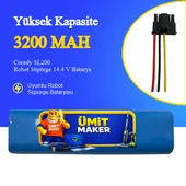 Coredy SL200 Robot Süpürge 3200 mAh Batarya thumbnail 1