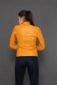 Hakiki Deri Sarı Kadın Ceket thumbnail 5