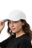 Quatex Basic Şapka - Beyaz %100 Pamuk Gabardin Unisex Model thumbnail 2