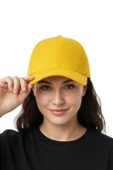 Quatex Basic Şapka - Sarı %100 Pamuk Gabardin Unisex Model thumbnail 1