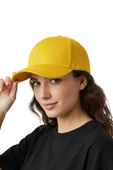 Quatex Basic Şapka - Sarı %100 Pamuk Gabardin Unisex Model thumbnail 2