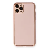 İphone 11 Pro Kılıf Coco Deri Silikon Kapak - Pembe thumbnail 3