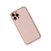 İphone 11 Pro Kılıf Coco Deri Silikon Kapak - Pembe thumbnail 1