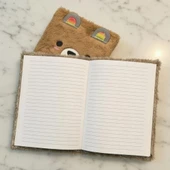 Sevimli Peluş Çizgili Defter thumbnail 2
