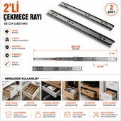 Çekmece Kayar Rayı 2'li Set thumbnail 2