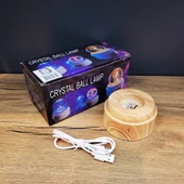 Yonca Tasarımlı USB Dönen Cam Küre thumbnail 2