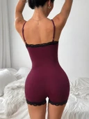 Kadın Ip Askılı Dantelli Dalgıç Tulum Gecelik thumbnail 3