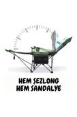 KATLANIR KAMP SANDALYESİ ŞEZLONG YEŞİL thumbnail 3