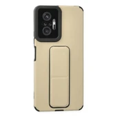 Xiaomi Redmi Note 10 Pro Kılıf Mega Standlı Silikon - Gold thumbnail 1