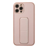 Apple İphone 12 Pro Kılıf Coco Deri Standlı Kapak - Pembe thumbnail 1