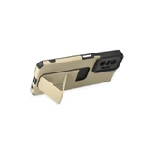 Xiaomi Redmi Note 10 Pro Kılıf Mega Standlı Silikon - Gold thumbnail 4
