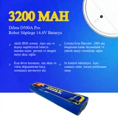 Dibea D500A Pro Robot Süpürge 3200 mAh Batarya thumbnail 3