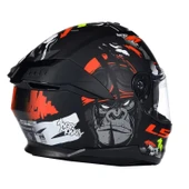 LS2 STREAM 2 ANGRY MONKEY M. BLACK RED KASK thumbnail 3