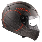 LS2 RAPID 2 TAKAROA MAT SİYAH-KIRMIZI KASK thumbnail 2