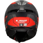 LS2 STREAM 2 ROAD MAT BLACK TITANIUM RED thumbnail 5
