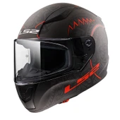 LS2 RAPID 2 TAKAROA MAT SİYAH-KIRMIZI KASK thumbnail 1