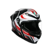 AGV KASK K6 S KARVE MATT BLACK WHITE RED thumbnail 2