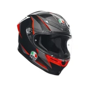 AGV K6 S SLASHCUT BLACK GREY RED KASK thumbnail 2