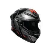 AGV KASK K6 S KARVE MATT BLACK GREY RED thumbnail 2