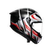 AGV KASK K6 S KARVE MATT BLACK WHITE RED thumbnail 3