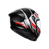 AGV KASK K6 S KARVE MATT BLACK WHITE RED thumbnail 5
