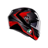AGV K3 MPLK STRİGA BLACK GREY RED KAPALI KASK thumbnail 4