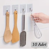 10 ADET Kendinden Yapışkanlı Şeffaf Askı thumbnail 1