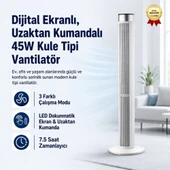 Dokunmatik Ekranlı Kumandalı Kule Tipi Vantilatör thumbnail 1