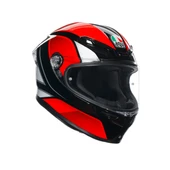 AGV KASK K6 S HYPHEN BLACK RED WHITE thumbnail 2