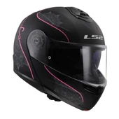 LS2 STROBE 2 LUX M.SİYAH-PEMBE KASK thumbnail 2