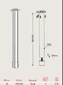 Sehpa Ayağı 13.841 - 42mm (4 Adet) thumbnail 2