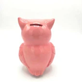 Polyester Kumbara Baykuş Pembe thumbnail 2