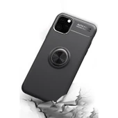 iPhone 11 Pro Kılıf Range Yüzüklü Silikon - Siyah thumbnail 3