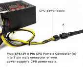 8 pin to 8+4 pin Cpu Kablo Çevirici thumbnail 2