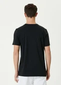 Unisex Basic Bisiklet Yaka Regular T-shirt - Siyah thumbnail 5