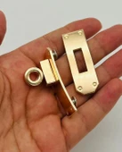 Çanta Aksesuar 6 Cm Light Gold Geçmeli Kilit thumbnail 5