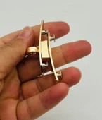 Çanta Aksesuar 6 Cm Light Gold Geçmeli Kilit thumbnail 4