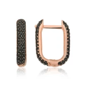 Gümüş Çift Taraflı Siyahtaşlı J Bayan Küpe thumbnail 1
