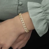 Gümüş Gold Taşlı Gurmet Bayan Bileklik thumbnail 5