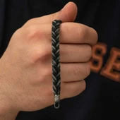 Gümüş Kazaziye Örgü Bileklik thumbnail 5