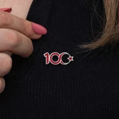 Gümüş Ay Yıldız 100.Yıl Rozet thumbnail 5
