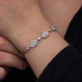 ​Gümüş Baget Taşlı Kadın Bileklik thumbnail 2