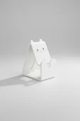 Sevimli Kedi Tasarımlı Telefon Standı Beyaz thumbnail 1
