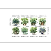 Tropikal Bitkiler Duvar Stickerı Model A thumbnail 1