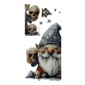 Gotik Cüce ve Kafatası Halloween Duvar Sticker Seti thumbnail 1